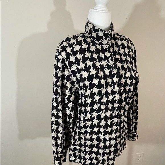 Aquascutum vintage sz 6 hounds tooth button down  100% wool - Picture 1 of 8